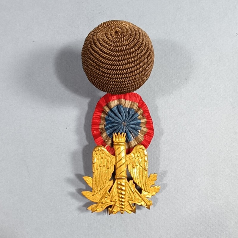 ATTRIBUT OU INSIGNE ET POMPON DE KEPI D'OFFICIERS ET ADJUDANTS MODELE 1886 OFFICIER BUREAU ET ADMINISTRATION DD'ETAT MAJOR